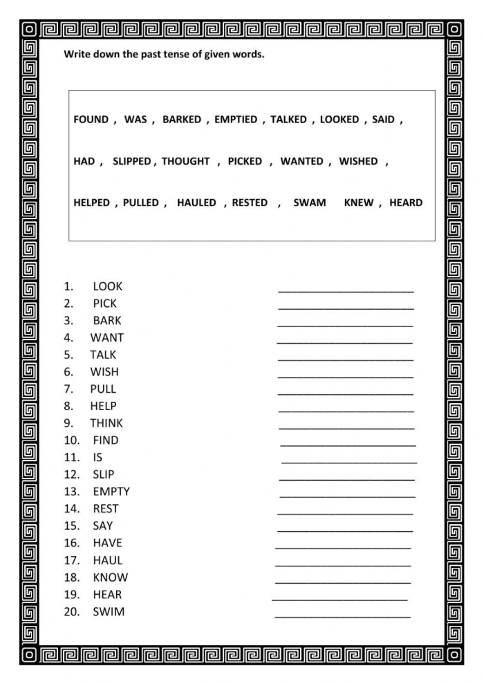 Spot Past Tense Worksheet for Second Grade Grammar Practice Worksheet for identifying past tense verbs in a fun matching activity