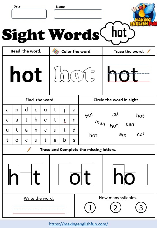 Spot Past Tense Worksheet for Second Graders - Image 12 Worksheet showing present and past tense verbs for students to match