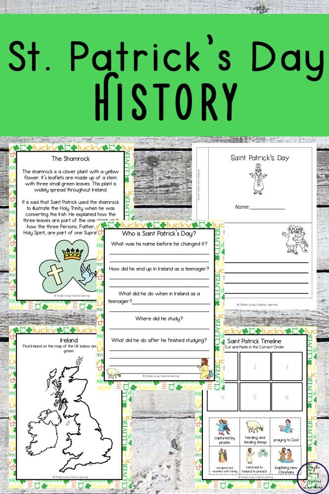 St. Patrick's Day History Worksheet Crossword for Kids Second grade student completing a St. Patrick's Day history crossword puzzle