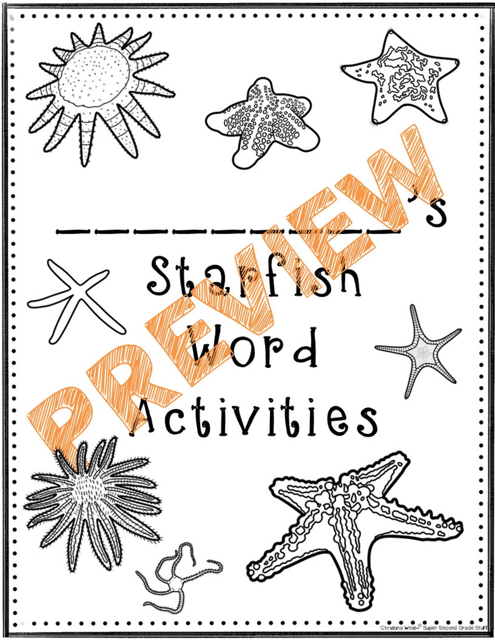 Second grade students identify captions and headings on this Starfish Text Features worksheet