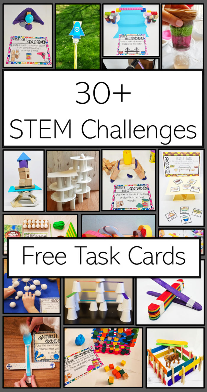 Engaging STEM challenge cards to inspire young learners in designing innovative solutions STEM design challenge cards worksheet for second graders encouraging creativity and problem-solving