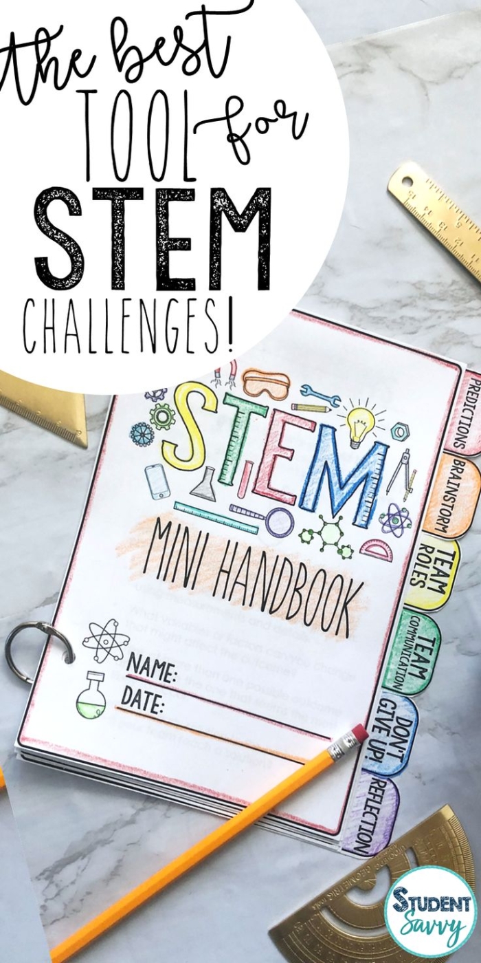 Engaging worksheet image depicting STEM challenges for young learners STEM design challenge cards for second graders promoting creative building activities