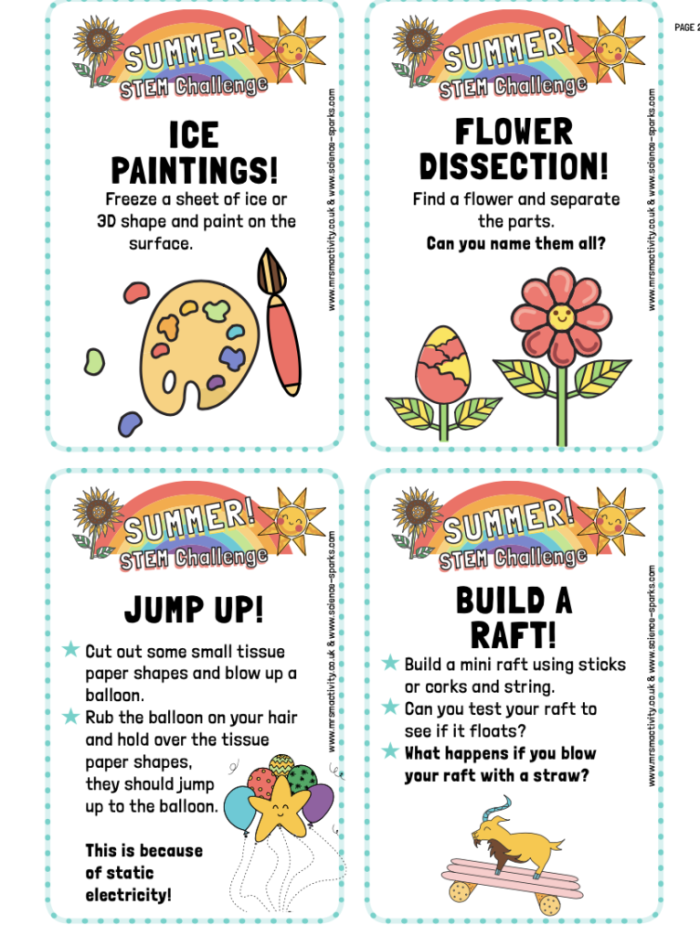 Worksheet image featuring engaging design challenges for young learners to innovate and create STEM design challenge cards for second graders promoting creative problem-solving skills