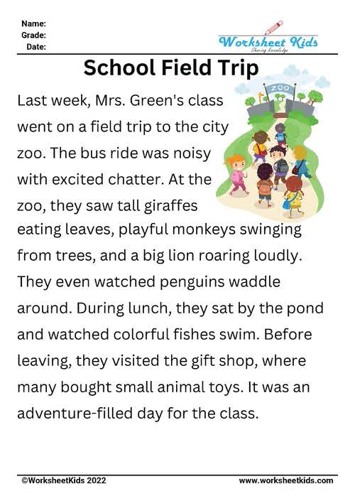 Story Comprehension: What's in a Story? worksheet for grade 2 students Worksheet for analyzing a story with a main idea and details for second graders