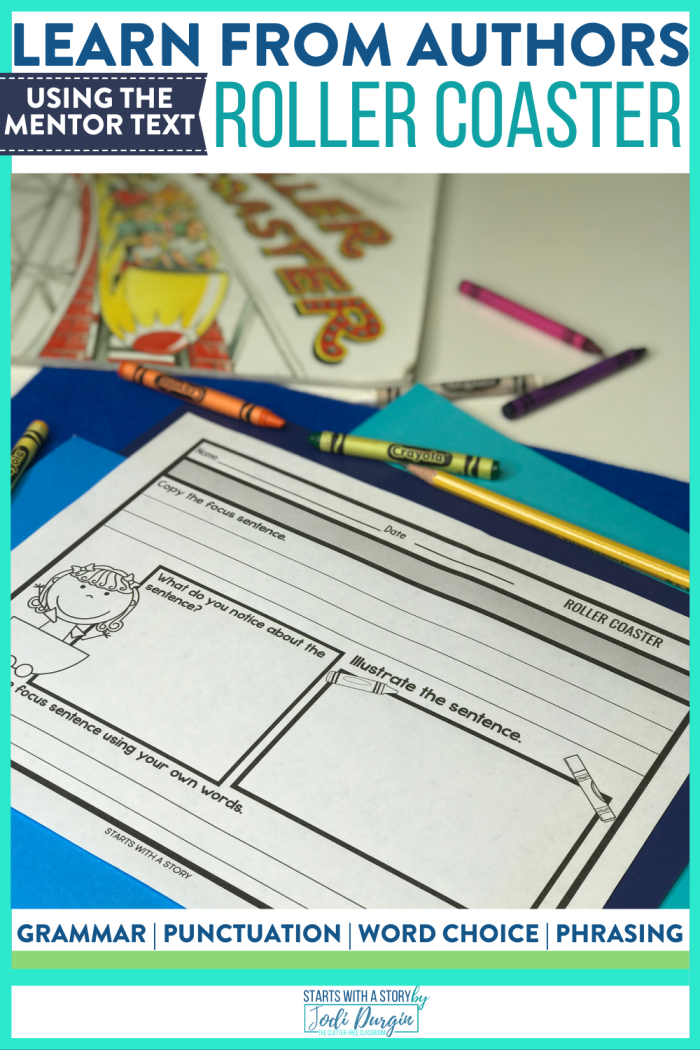 Colorful Story Rollercoaster worksheet for second graders focusing on story elements