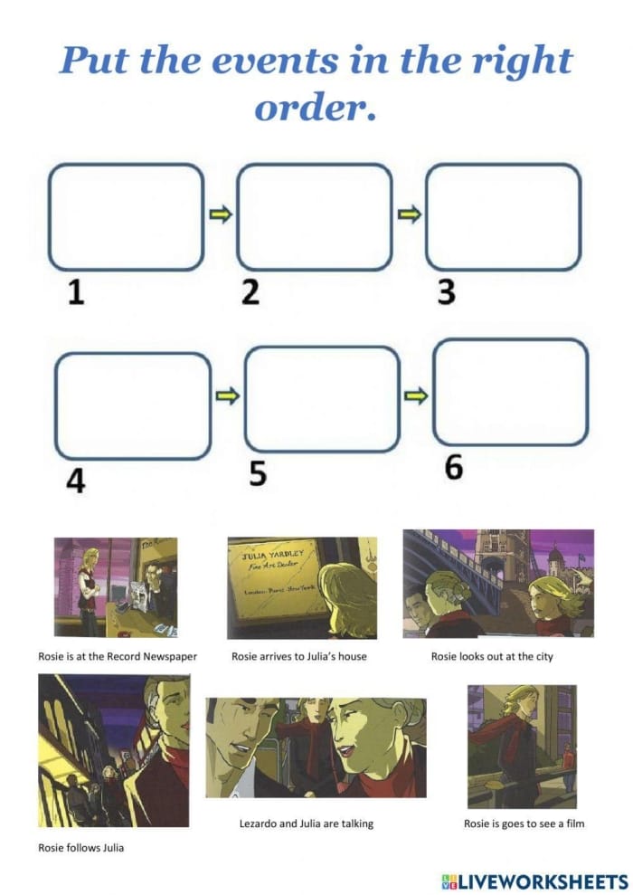Worksheet for sequencing stories to enhance reading comprehension for second graders