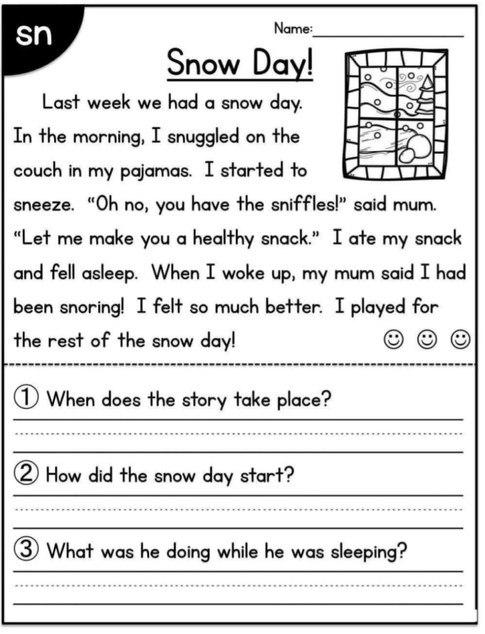 Story Comprehension What is in a Story Worksheet 7 Second grade student filling out a story web graphic organizer for reading comprehension