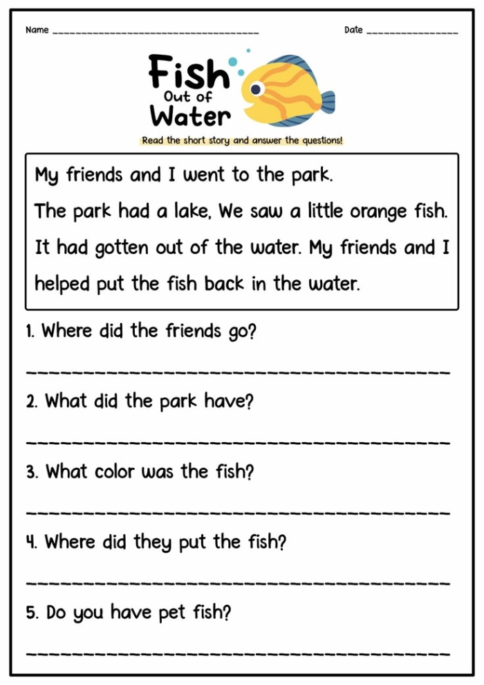 Visual guide for analyzing a story's main idea and details in grade 2 geometry Story comprehension worksheet featuring a story web for second graders