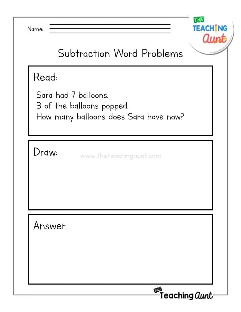 Patterns worksheet for Second Grade Students working on a Subtraction Fact Word Problems worksheet, enhancing their math skills. Engaging second graders in solving subtraction word problems for practice.