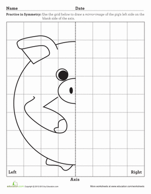 Adorable Owl Grid Drawing Activity for Learning Symmetry in Second Grade A second grader completing a symmetry worksheet by drawing an owl using a grid to learn geometry concepts