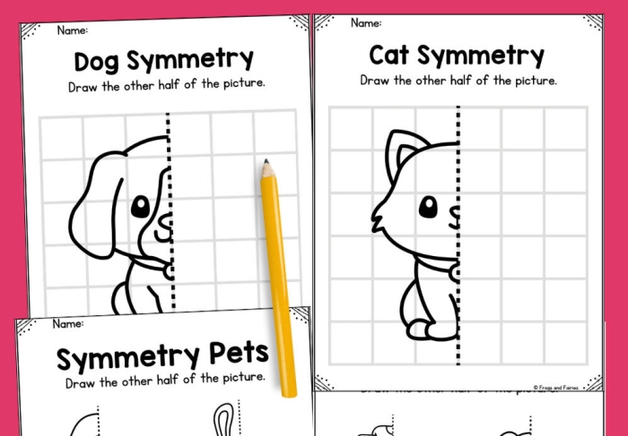 Learning Symmetry: Owl Drawing Grid Exercise for Geometry Practice Second grade student completing a symmetry worksheet by drawing an owl using a grid to practice geometry skills