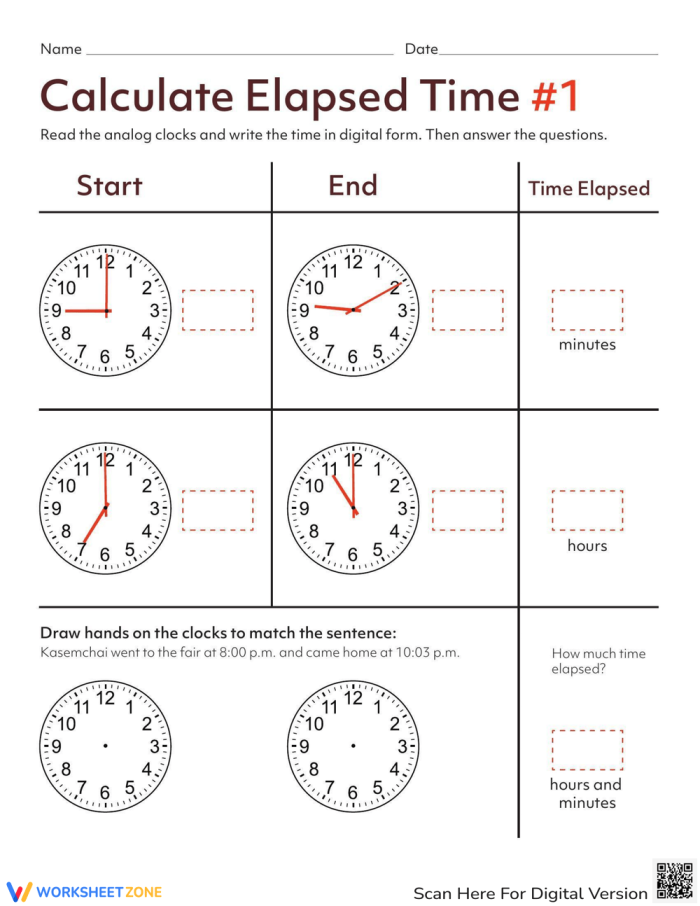 Engaging worksheet to help students master elapsed time concepts Calculate Elapsed Time worksheet for second graders enhancing their understanding of time management