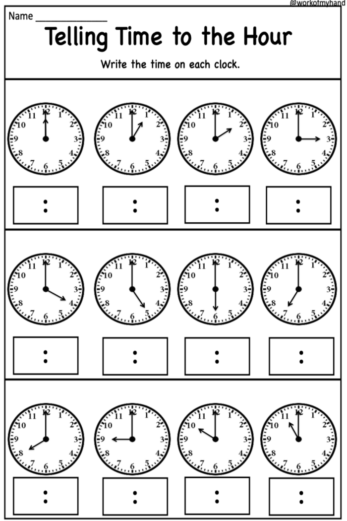 Telling Time on the Half Hour Worksheet Number 14 Second grade math worksheet focused on telling time to the half hour