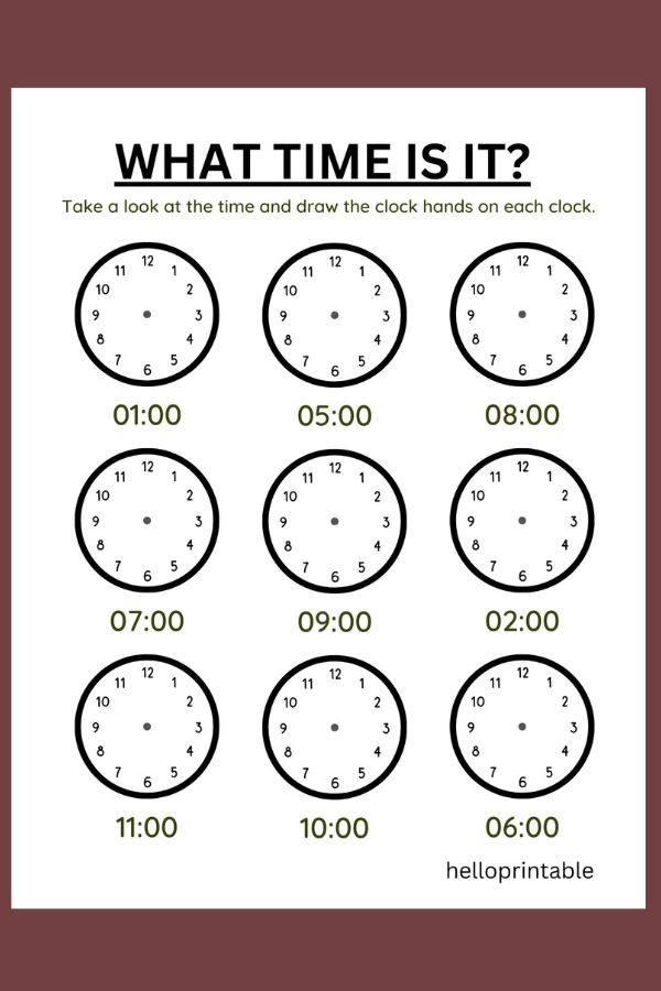 Practice Test worksheet for telling time, designed for second graders with various time-related questions