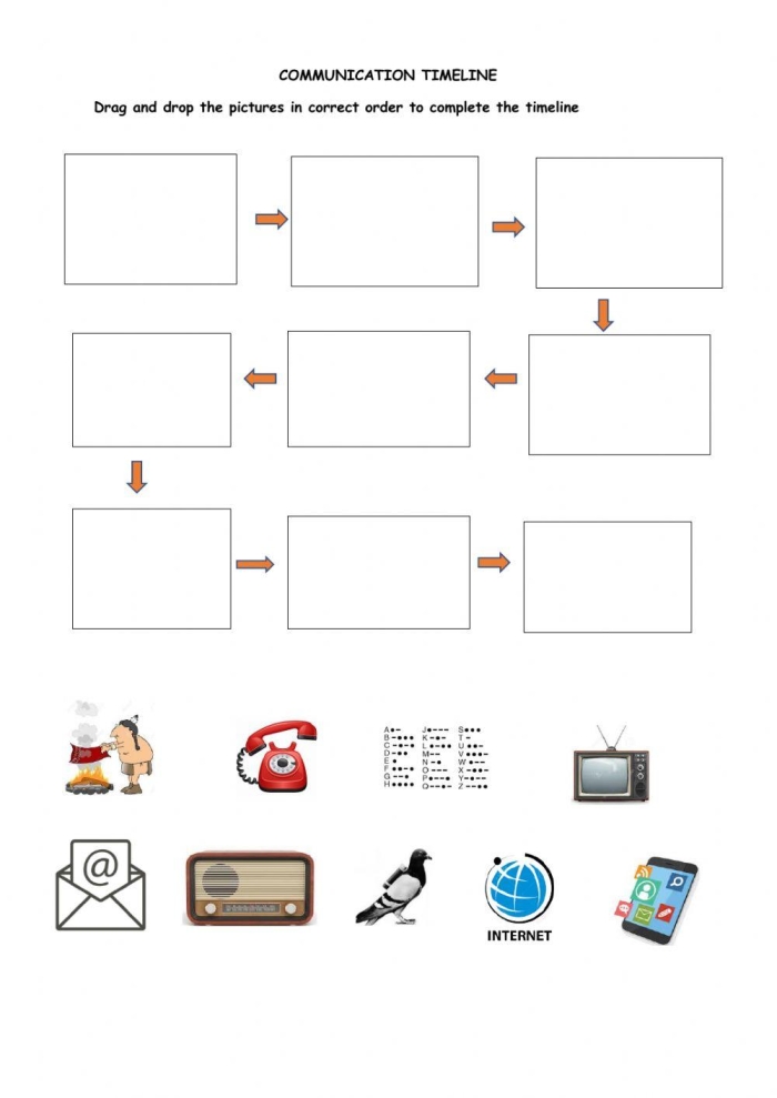 Second grade student using a What is a Timeline worksheet to visualize time