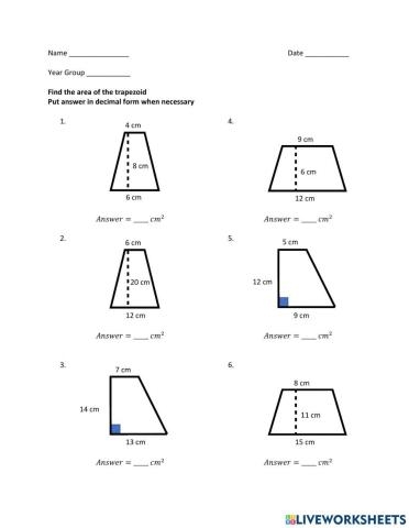 Identify Trapezoids worksheet for grade 2 geometry practice Worksheet for identifying trapezoids among different shapes for second graders