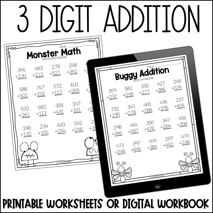 Triple Digits 3-Digit Addition and Subtraction Worksheet 17 for Second Grade Math Practice Second grade student working on a Triple Digits 3-Digit Addition and Subtraction worksheet 17