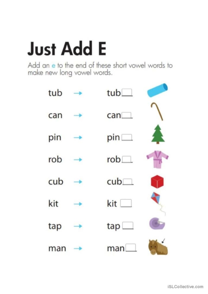 Educational resource for sorting words ending in "y" into long "e" and long "i" categories Worksheet showcasing vowel sounds with "y" in long "e" and long "i" for second graders