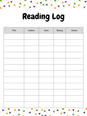 Weekly Reading Log Worksheet for Second Grade Students Image 22 Second grade student filling out a weekly reading log worksheet to track their progress
