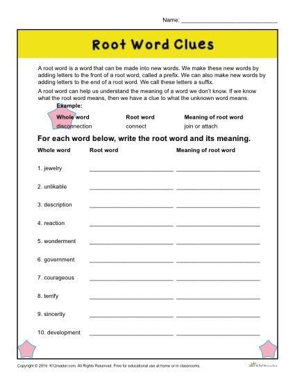 Read the Word Clues worksheet for grammar and mechanics skills Worksheet featuring strategies for discovering word meanings for second graders