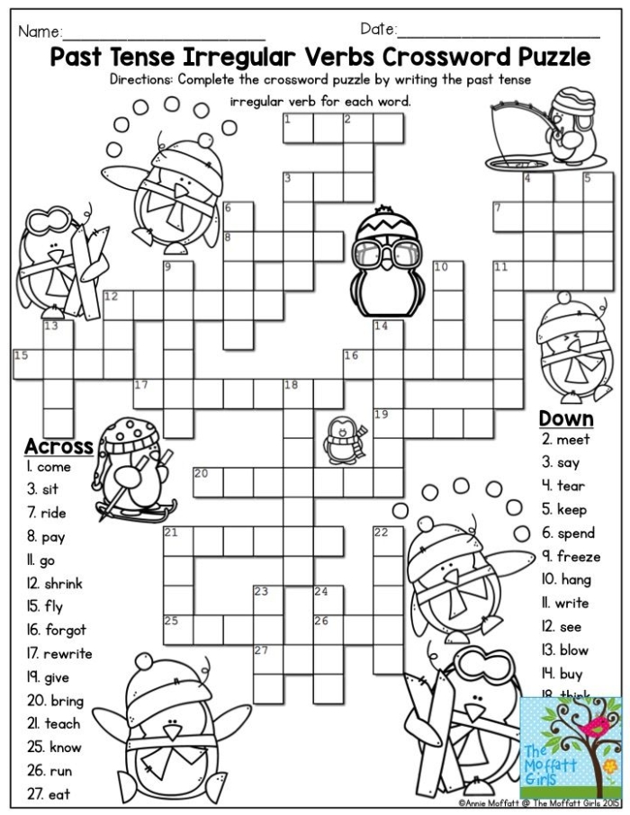 Irregular Past Tense Verbs Word Search Worksheet for Second Grade Students engaged in a word search activity for irregular past tense verbs
