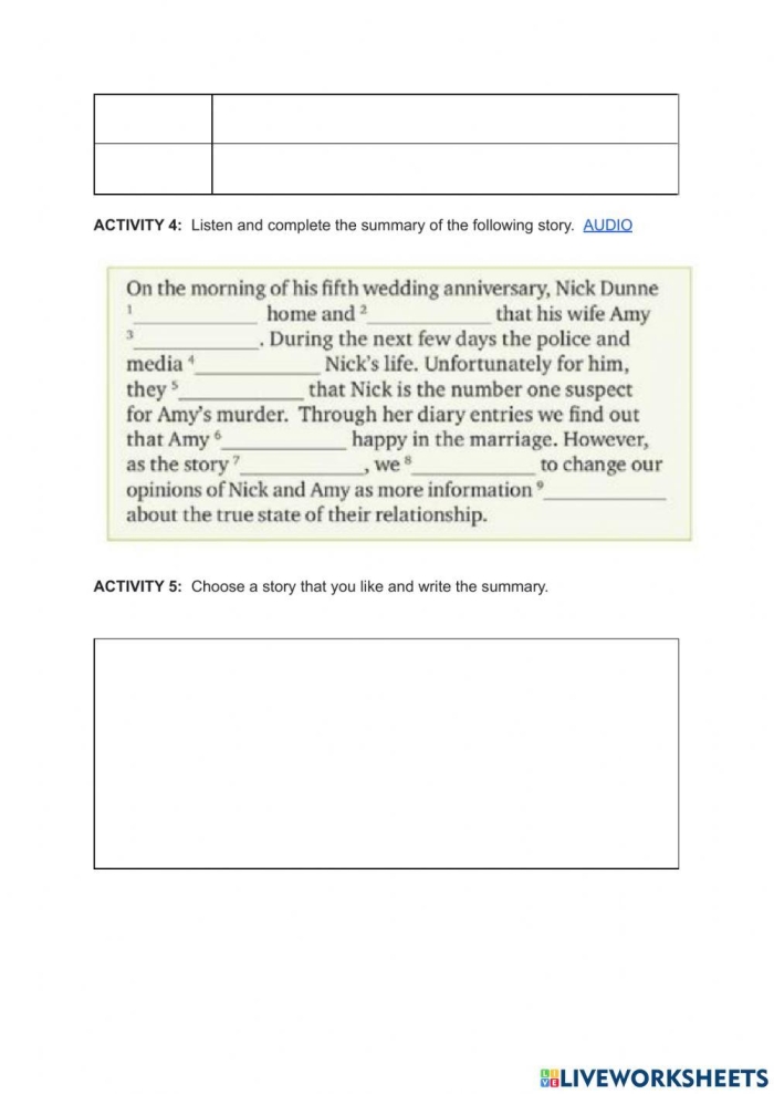Worksheet for identifying -ed and -ing verb endings in second grade