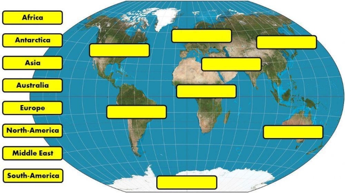 World Map Activity worksheet for second graders featuring coloring and labeling tasks
