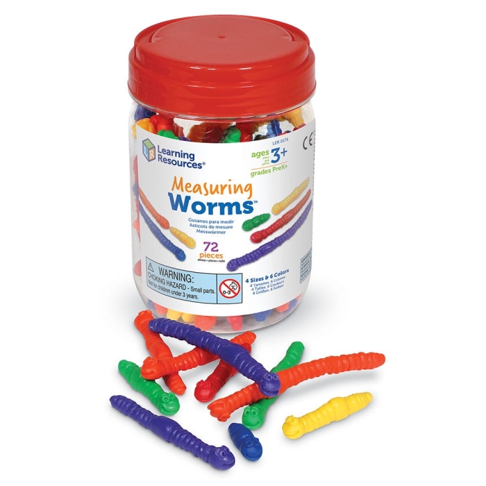 Title of the image showing a fun measurement activity with worms for kids ALT text for a second-grade student measuring worms on a worksheet