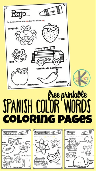 Spanish Colors Worksheet for Second Grade Math Practice 2 Second grade math students practicing basic color vocabulary in Spanish on a colorful activity sheet