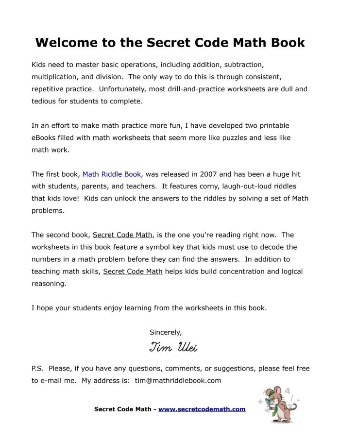 Fun math puzzle worksheet to enhance decoding and addition skills for 4th grade students Secret Code Math worksheet for fourth graders featuring engaging addition puzzles