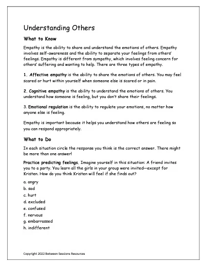 Worksheet illustrating scenarios for understanding different perspectives in fourth grade. Seeing and Understanding Through Others' Eyes worksheet for data and graphing activities.