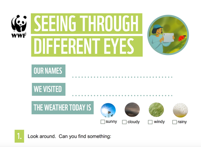 Worksheet depicting students engaging in group discussions to explore different perspectives