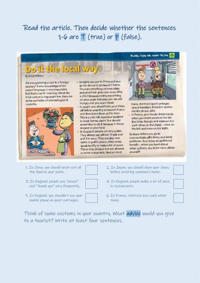 Offer Yourself Advice worksheet activity 13 showing student letter writing exercise for inner wisdom and personal guidance Sixth grade student writing advice letter to themselves on offer yourself advice worksheet for American Sign Language class