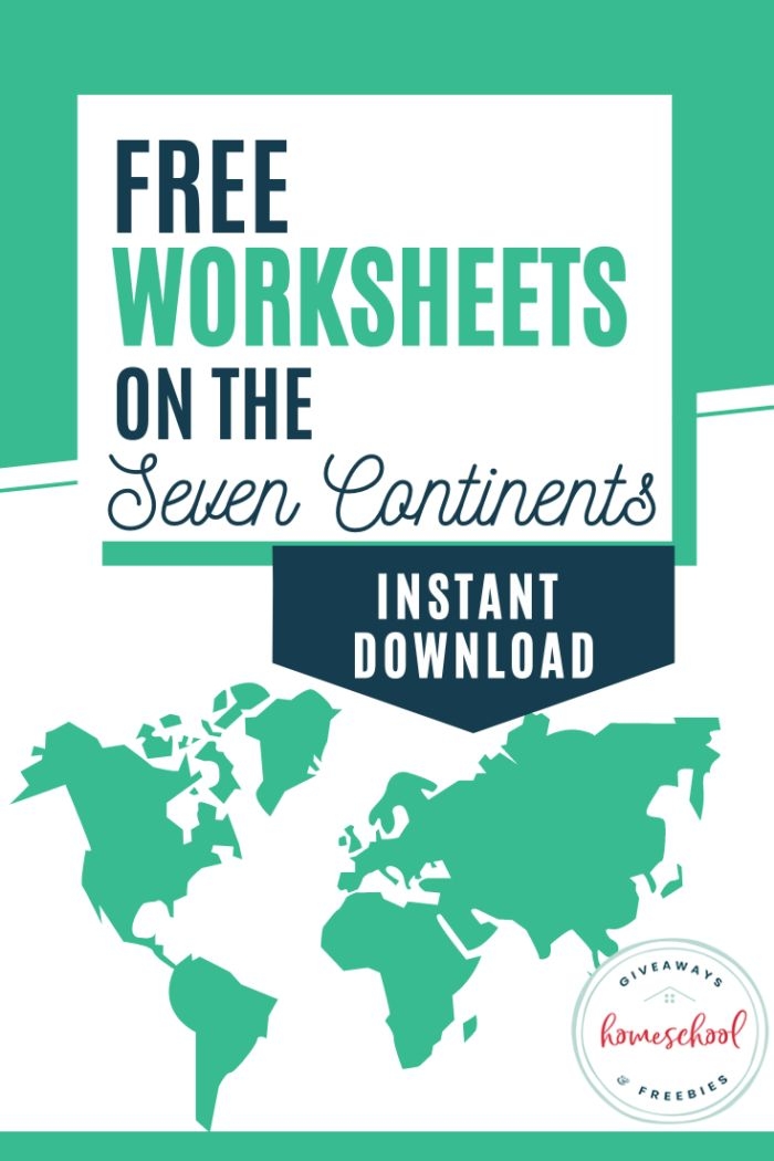 ALT text for a worksheet featuring the seven continents for fourth graders