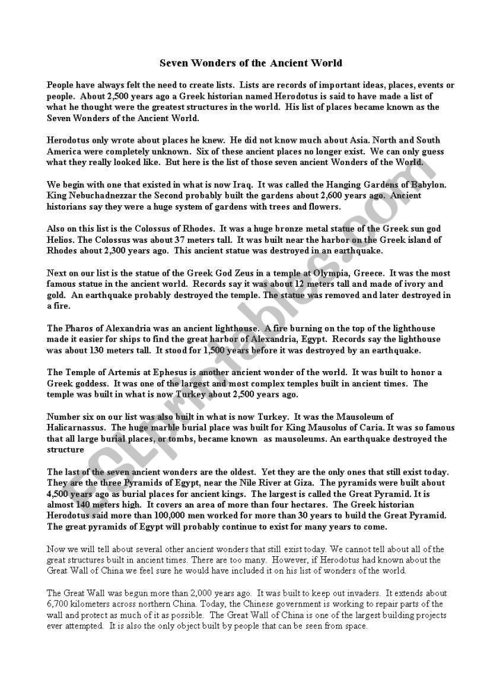 Sixth grade students researching the New Seven Wonders of the World for a math worksheet