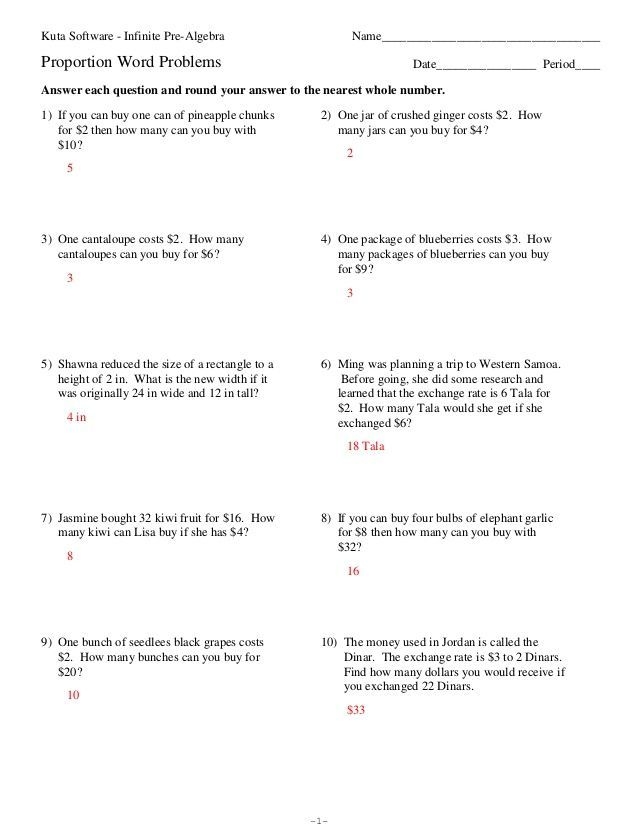 Worksheet for solving two-step equation word problems in seventh grade math