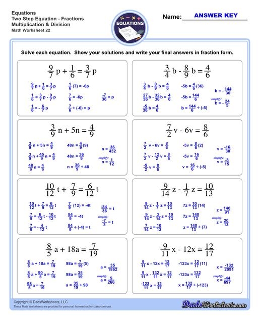 Level 1 Worksheet: Solving Two-Step Equations for Seventh Graders Students engaged in solving two-step equations on a practice worksheet for seventh-grade algebra