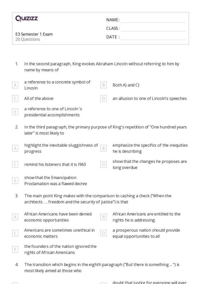 Seventh grade student analyzing context clues to decode common allusions in a life science worksheet