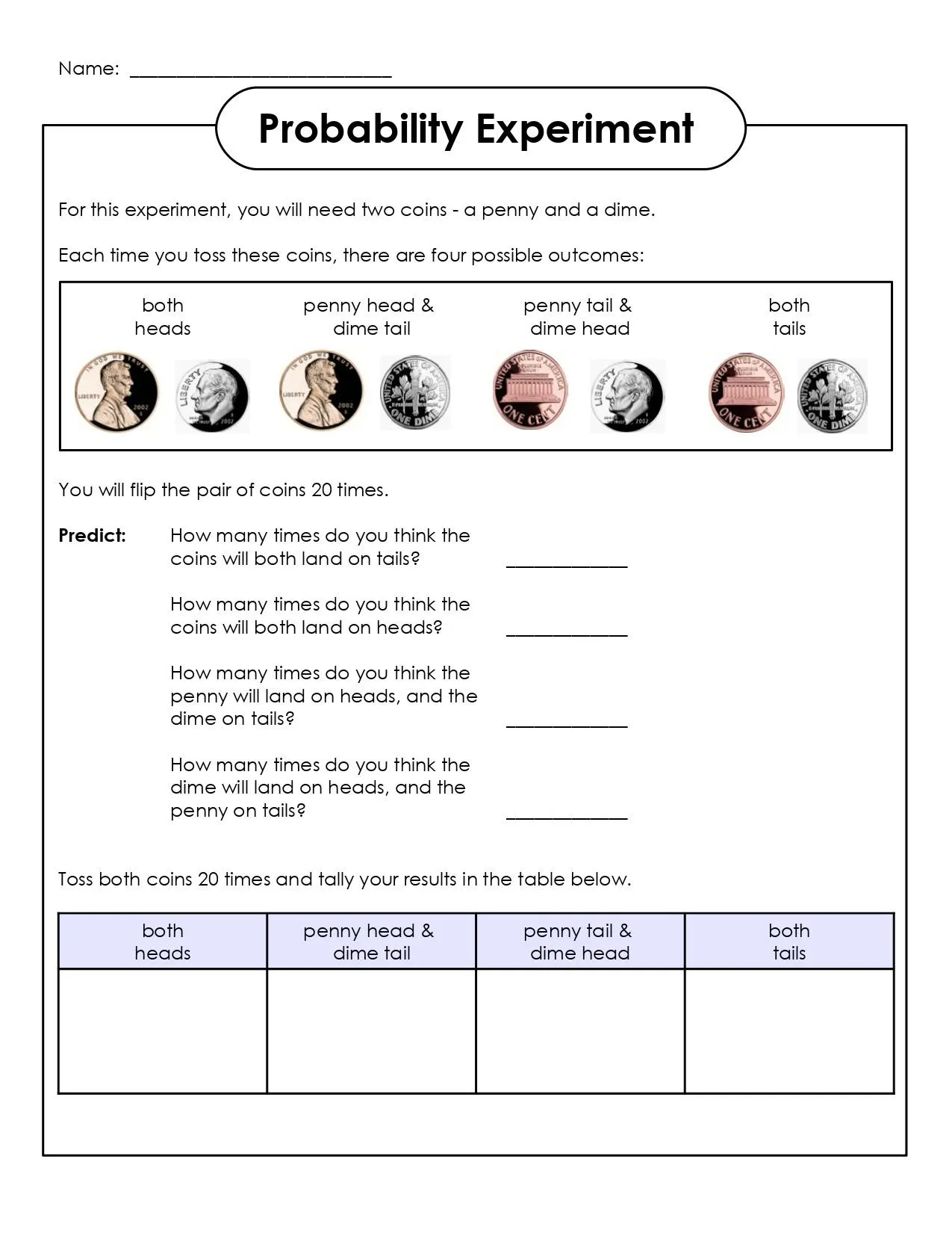 Seventh grade math worksheet featuring probability models for geometry exercises