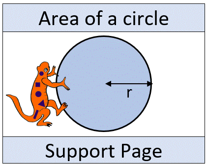 Seventh grade math worksheet focusing on calculating the area of circles using decimal measurements