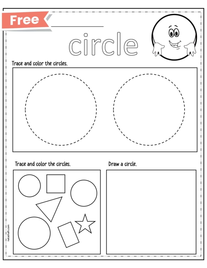 Seventh grade geometry worksheet featuring circle area problems with decimal measurements