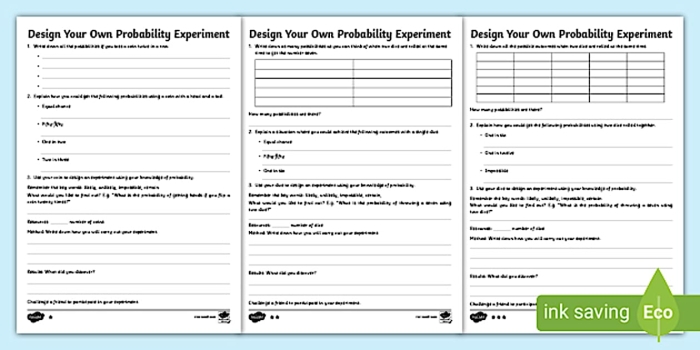 Seventh-grade worksheet on experimental probability for making predictions