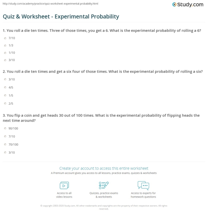 Seventh-grade students engaging with a worksheet on experimental probability and making predictions