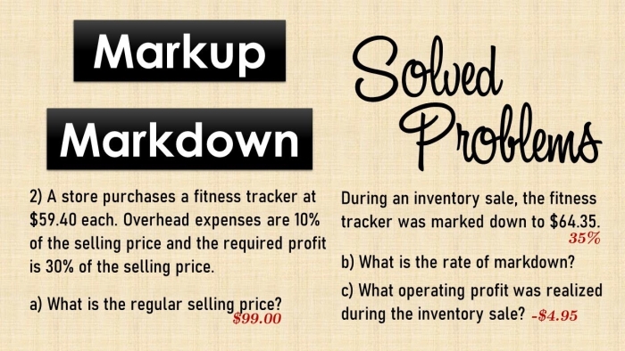 Markup and Markdown Word Problems Math Worksheet 14 Seventh grade math worksheet featuring word problems about calculating markup and markdown prices