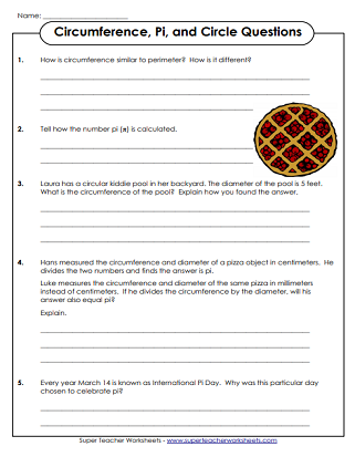 Pi Radius Squared Area of Circles Worksheet 14 Seventh grade math student working on a Pi Radius Squared area of circles worksheet