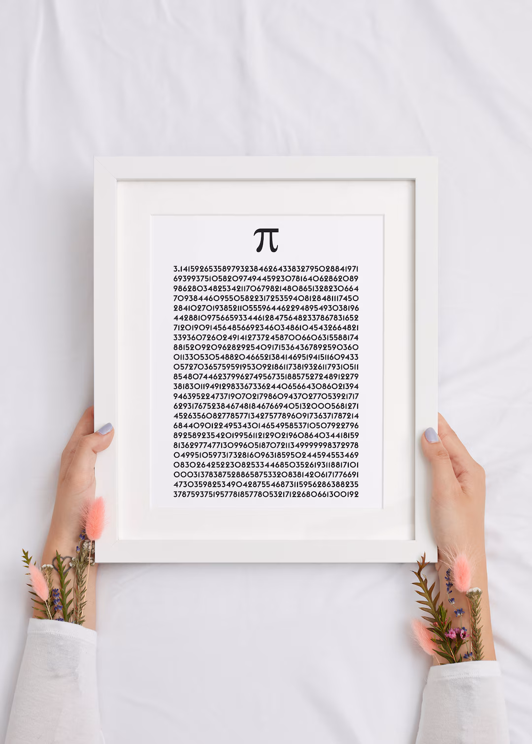 Pi Day math activity showing thousands of numerical digits arranged in rows for middle school geometry students Seventh grade student working through a math worksheet displaying the first one thousand digits of pi for a geometry challenge
