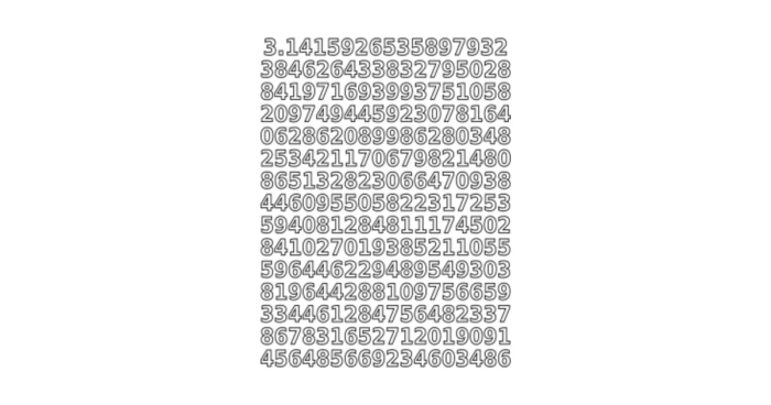 Seventh grade student studying the first 100 digits of pi on a worksheet for a Life Science math lesson