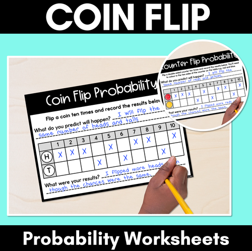 Flip a Coin: Engaging Probability Worksheet for Seventh Graders seventh grade probability worksheet featuring a coin for flipping exercises