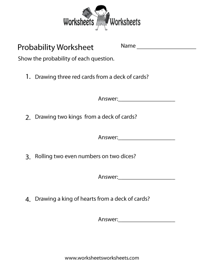Seventh grade math worksheet focusing on creating and interpreting probability models