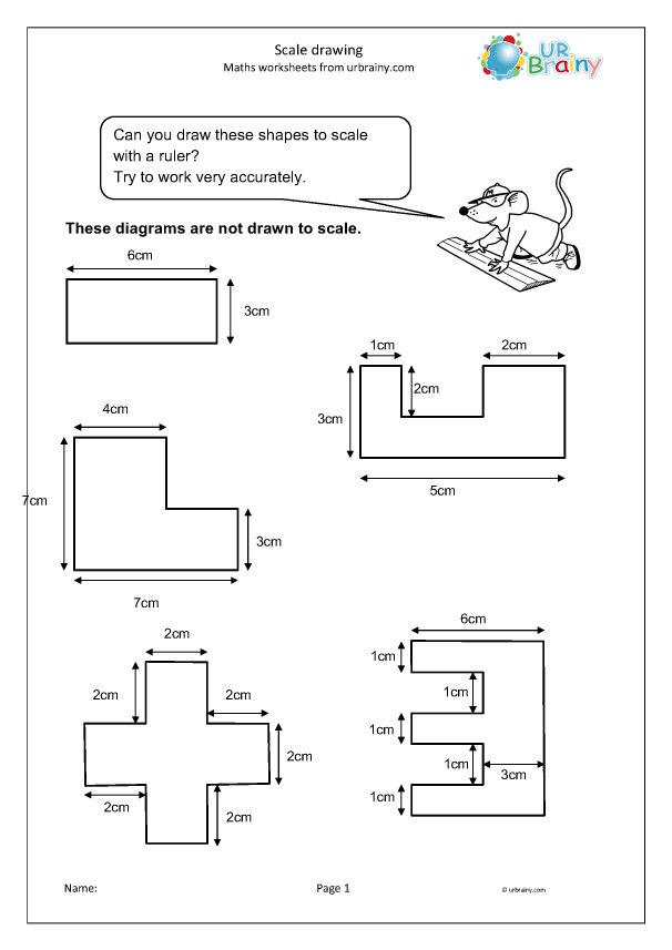 Students solving word problems on scale drawings to find dimensions